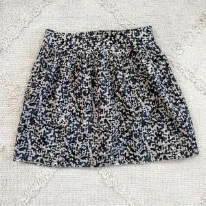 Hartford Black and Gray Patterned Mini Skirt